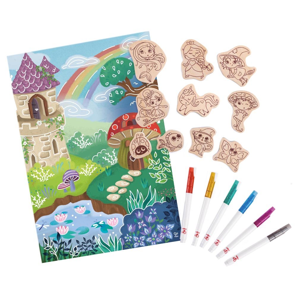 Hape DIY Magic Friends Art & Craft Set w/ Wooden Magnets - Colorland Toys