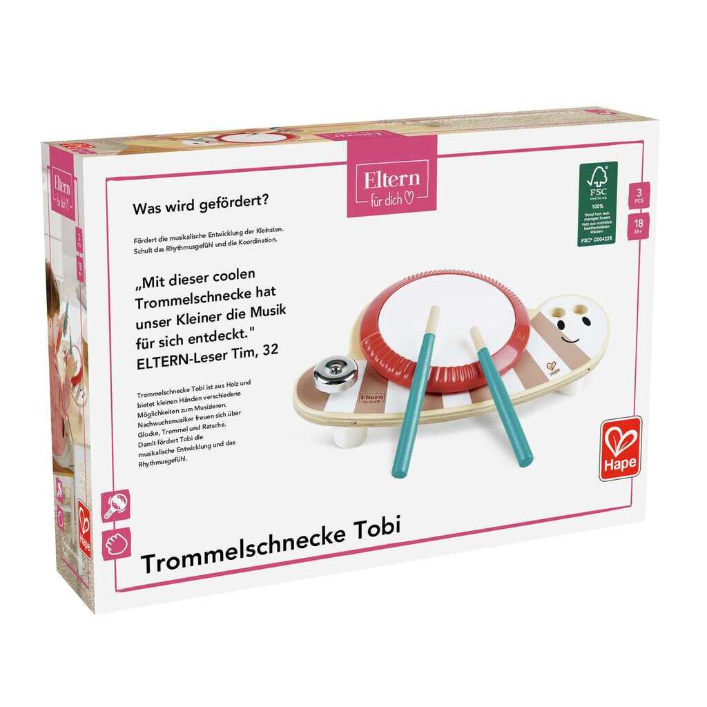 Hape Drum Slug Dan E8532 - Colorland Toys