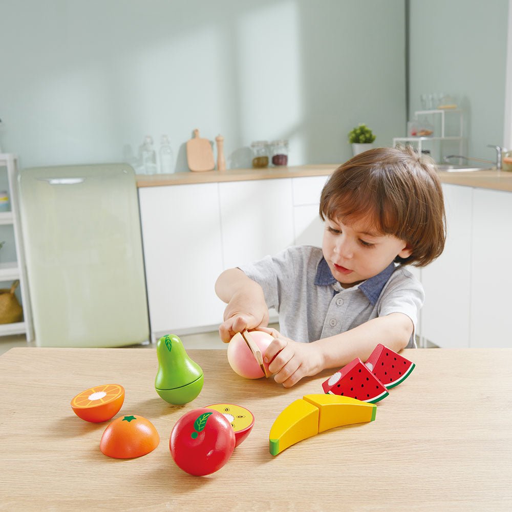Hape Farm Shop Fruit Wooden Playset 7 pcs - Colorland Toys