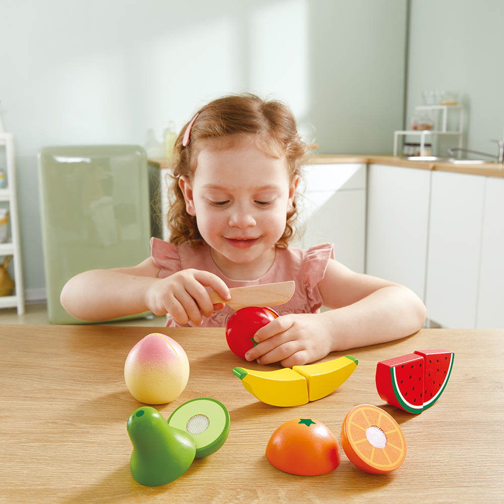 Hape Farm Shop Fruit Wooden Playset 7 pcs - Colorland Toys