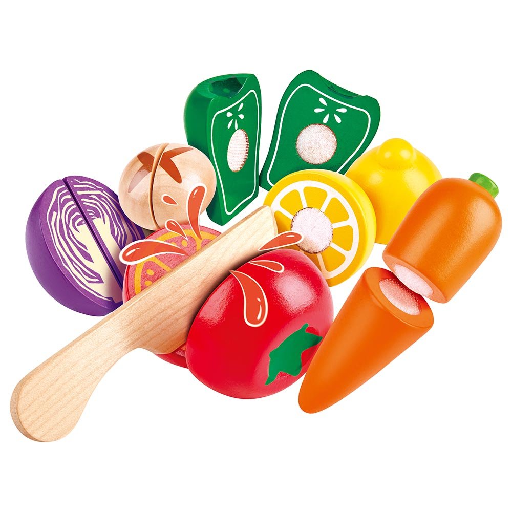 Hape Farm Shop Vegetables Kitchen and Food Wooden Playset - 7pcs - Colorland Toys