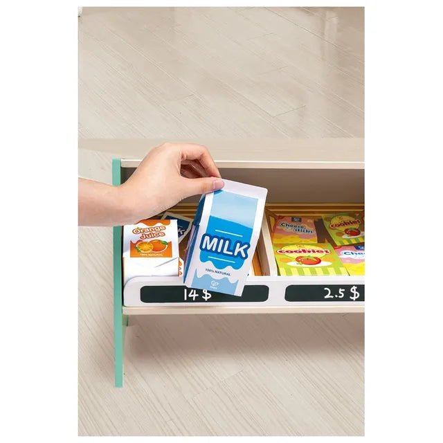 Hape Farmers Market Stall E3209 – Wooden Market Stall Playset with 62 Accessories - Colorland Toys