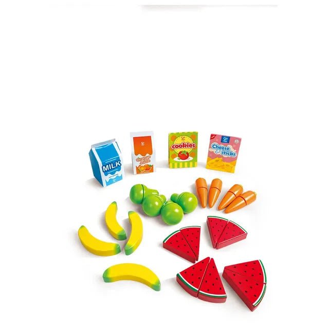 Hape Farmers Market Stall E3209 – Wooden Market Stall Playset with 62 Accessories - Colorland Toys