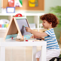 Hape - Foldable Double - side Tabletop Store & Go Easel - Colorland Toys