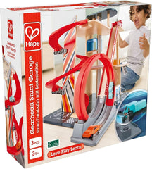 Hape Gearhead Stunt Garage Wooden Toy Car E3019 - Colorland Toys