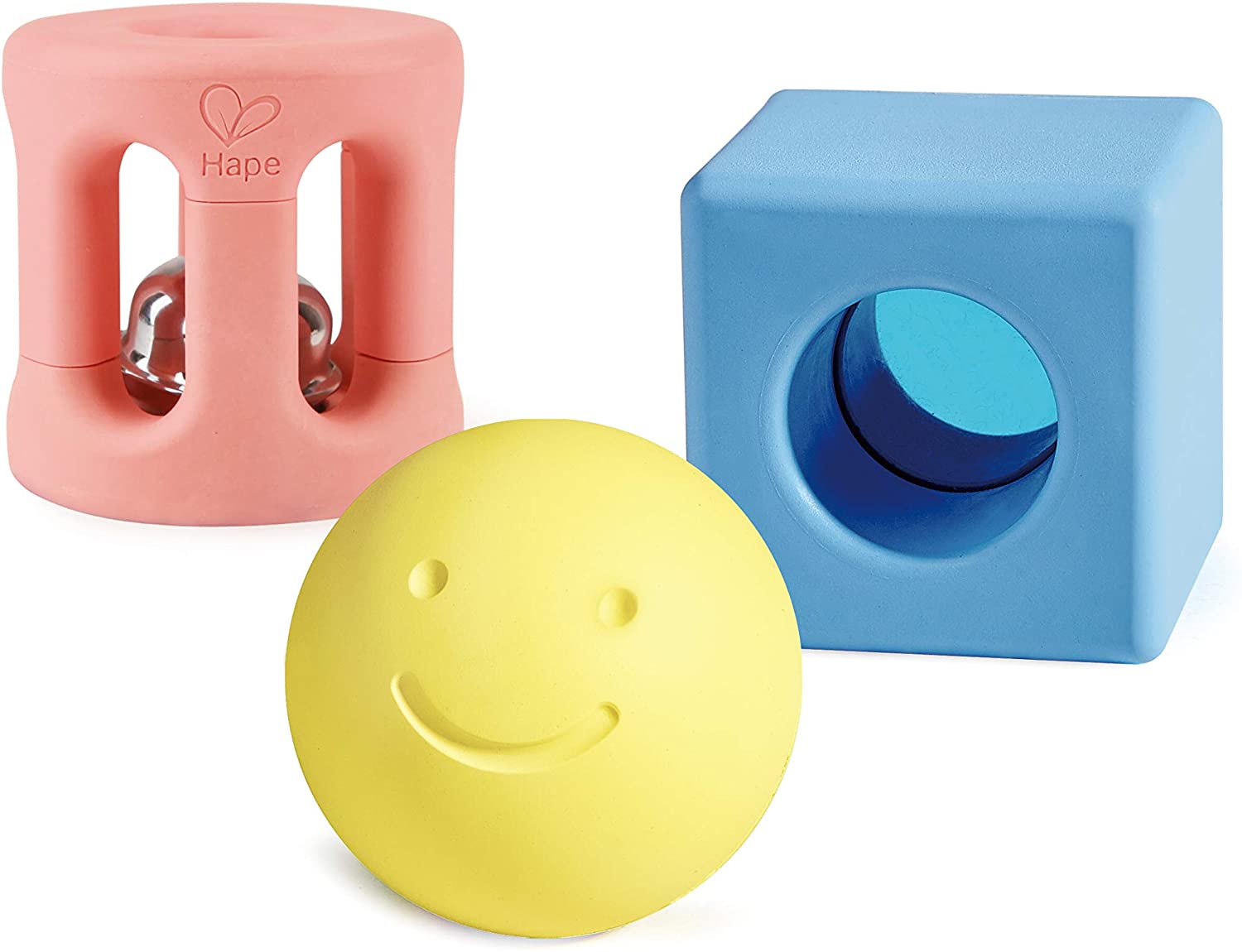 Hape Geometric Rattle Rice - Based Infant Toy - Colorland Toys