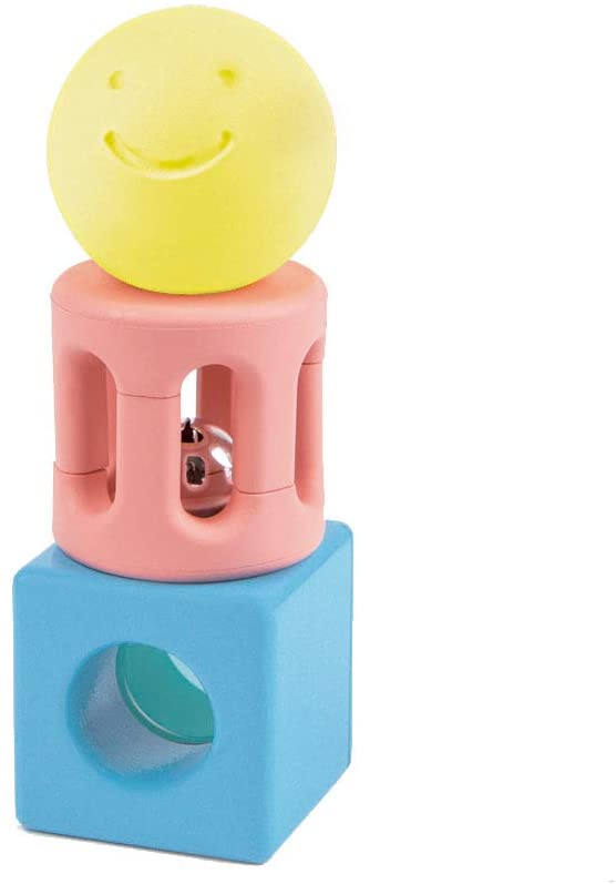 Hape Geometric Rattle Rice - Based Infant Toy - Colorland Toys