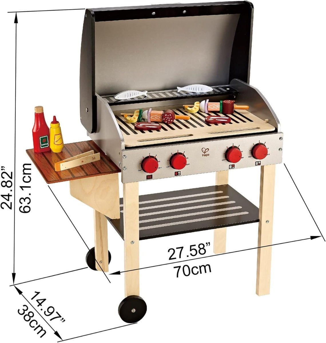 Hape Gourmet Grill with Food E3127 - Colorland Toys