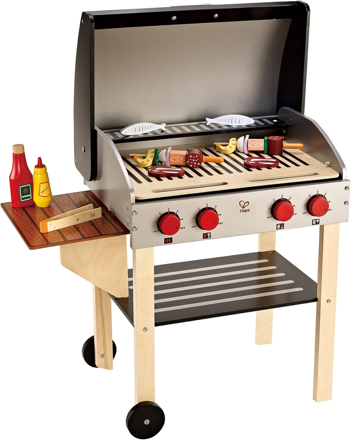 Hape Gourmet Grill (with food) Kitchen Playset - E3127 - Colorland Toys