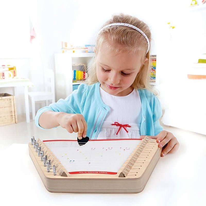 Hape - Happy Harp Kid's Wooden Musical Instrument - Colorland Toys