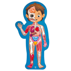 Hape Human Body Jigsaw Puzzle 60pcs w/ 10 pcs Wooden Body Parts - Colorland Toys