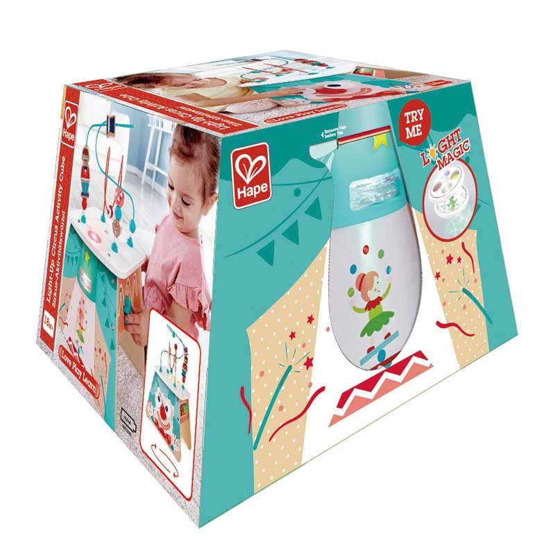 Hape Light - Up Circus Educational Activity Cube Playset - Colorland Toys