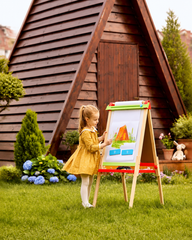 Hape Magnetic All-in-1 Double Sided Standing Easel E2016 - Colorland Toys