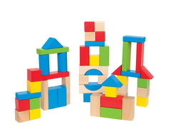 Hape Maple Wooden Blocks Building Set with Bag - 50pcs - Colorland Toys