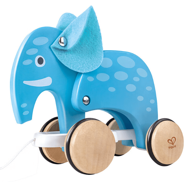 Hape Push and Pull Elephant Wooden Pull Along Toy - Colorland Toys