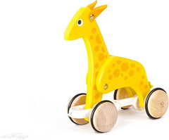 Hape Push and Pull Giraffe Wooden Pull Along Toy - Colorland Toys