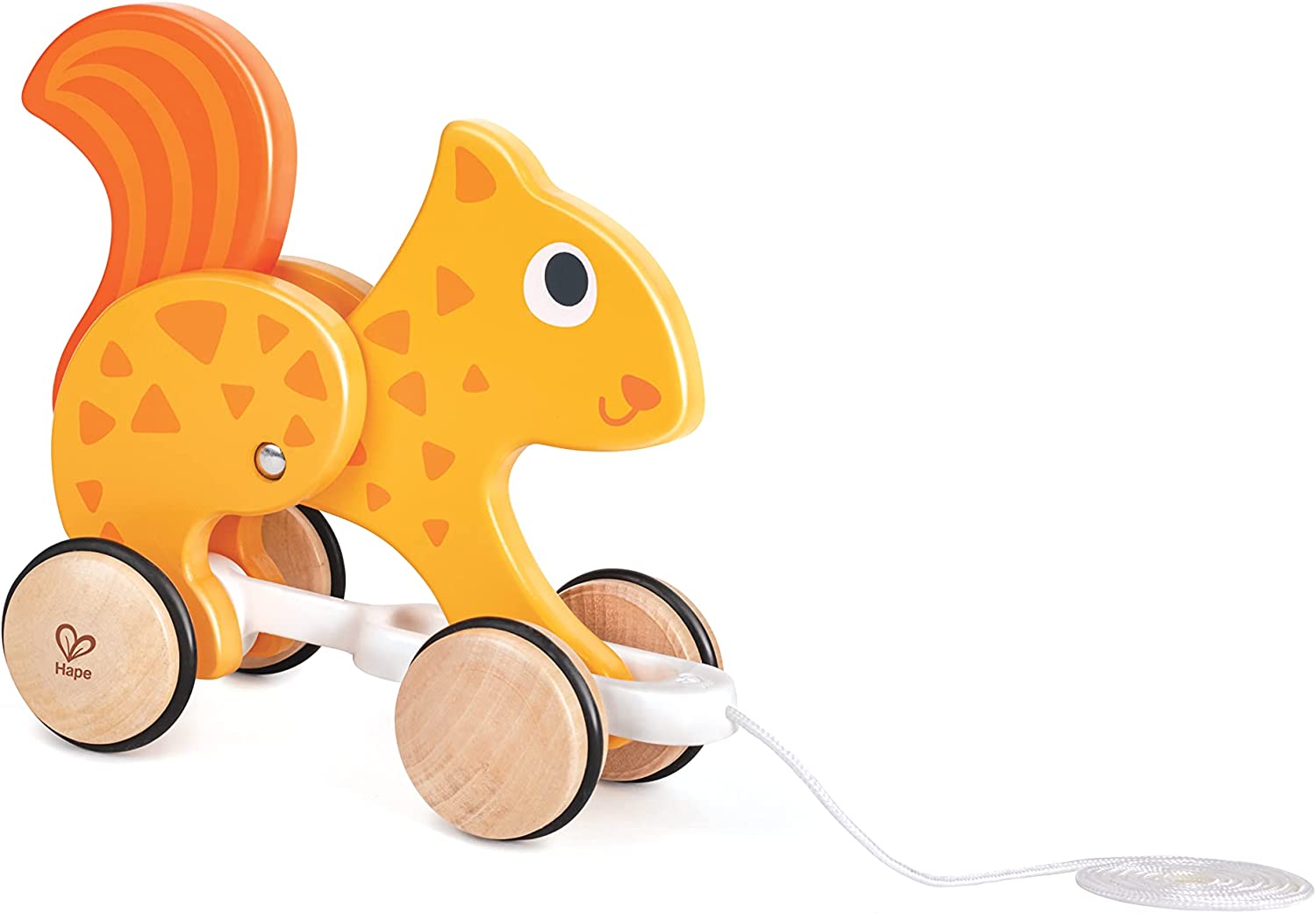 Hape Push and Pull Squirrel Wooden Pull Along Toy - Colorland Toys
