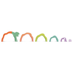 Hape Safari Elephant Wooden Stacking Blocks 7pcs - Colorland Toys