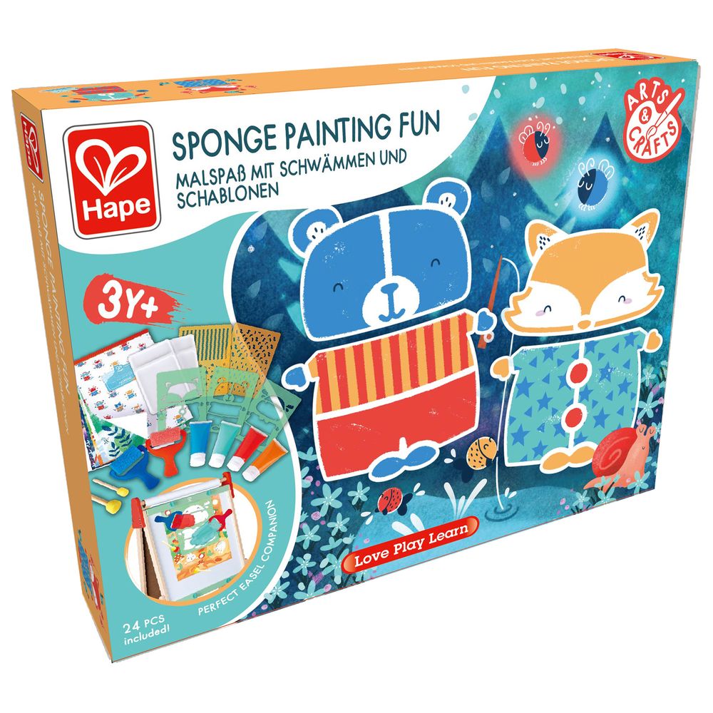 Hape Sponge Painting Fun Art Activity Paint Set - Colorland Toys