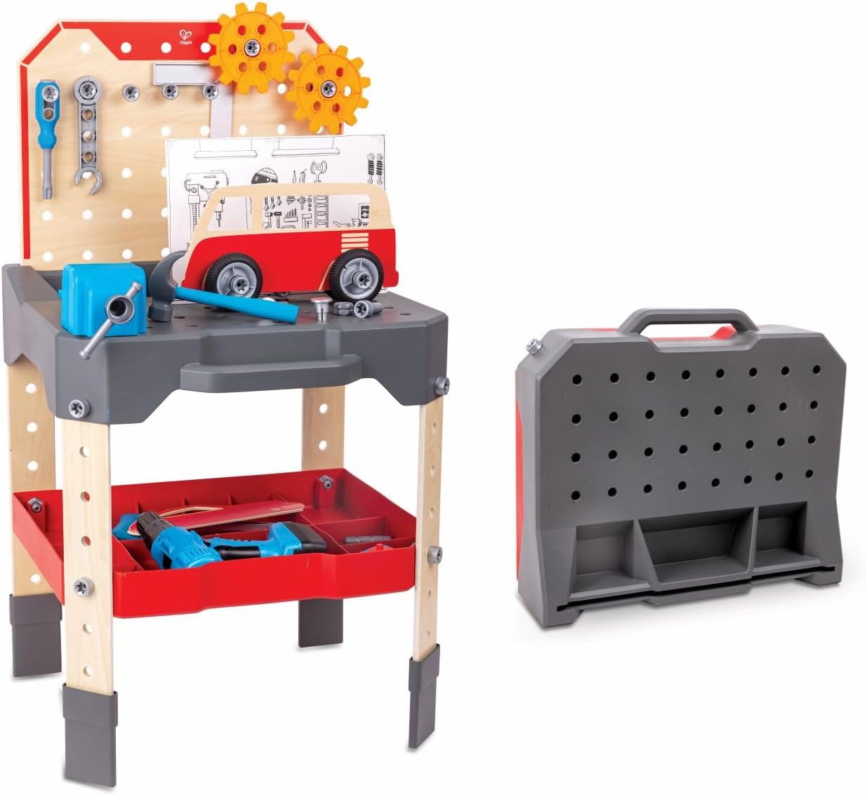 Hape Vehicle Service and Repair Workbench E3036 - Colorland Toys