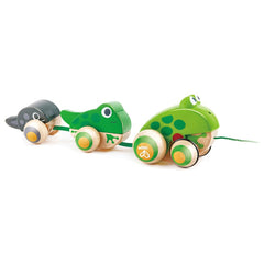 Hape Wooden Frog - Themed Push and Pull - Along Toy - Colorland Toys
