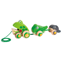 Hape Wooden Frog - Themed Push and Pull - Along Toy - Colorland Toys