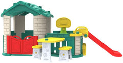 Happy Play House with Slide & Table and Chair Green CHD - 805 - Colorland Toys