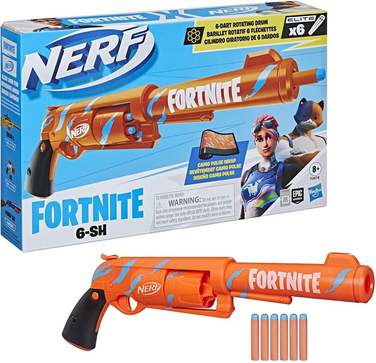 Hasbro Nerf Fortnite Blaster Six Shooter F2678 - Colorland Toys