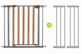 Hauck Woodlock Safegate 75 - 80cm with Extension 21cm Silver 595015 - Colorland Toys