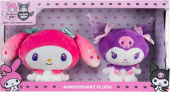 Hello Kitty 8 - Inch Plush 2 Pack 50th & 20th Anniversary Kuromi and Melody HKT0484 - Colorland Toys