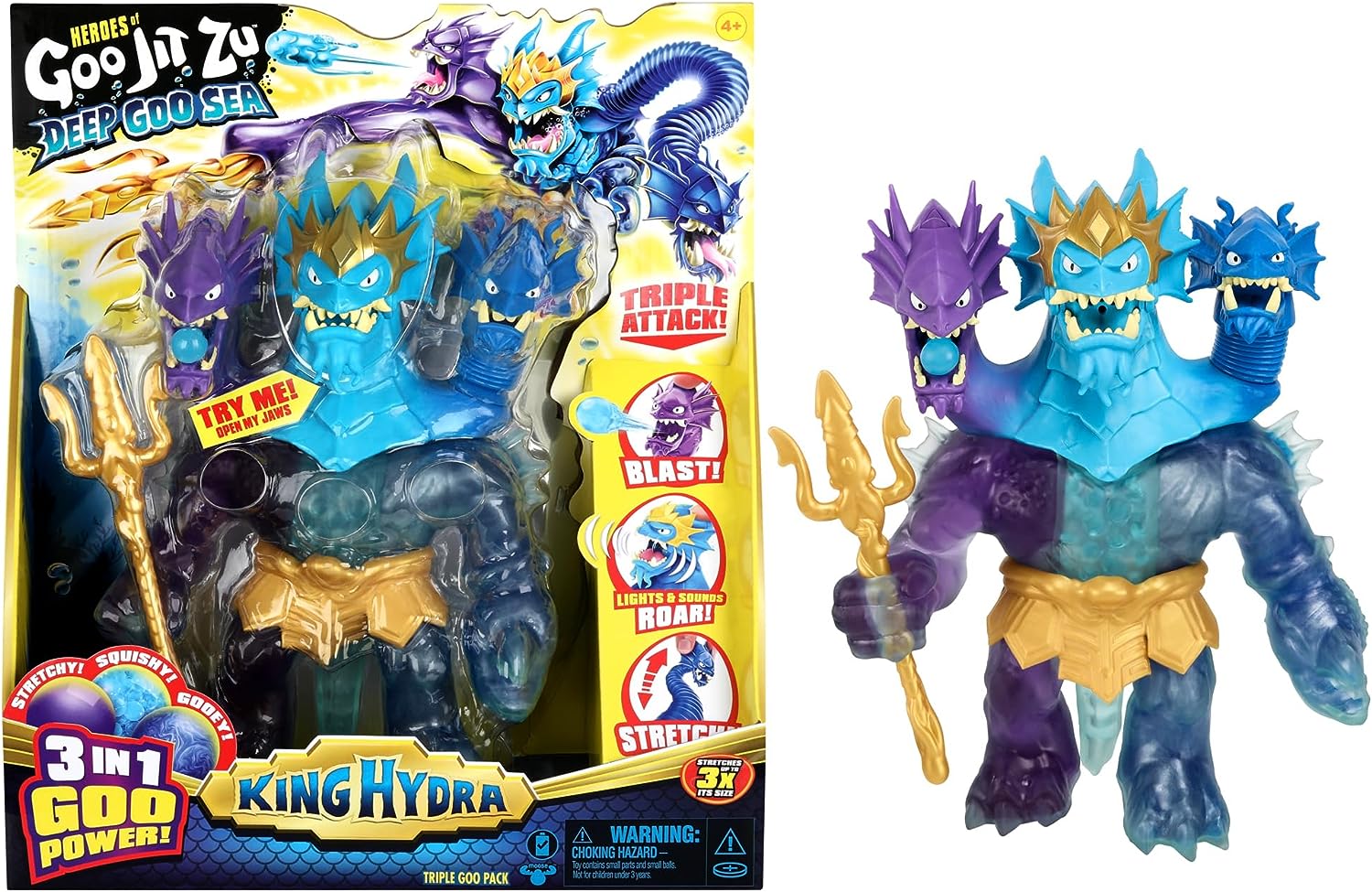Heroes of Goo Jit Zu Deep Goo Sea King Hydra Triple Goo 42576/64567 - Colorland Toys