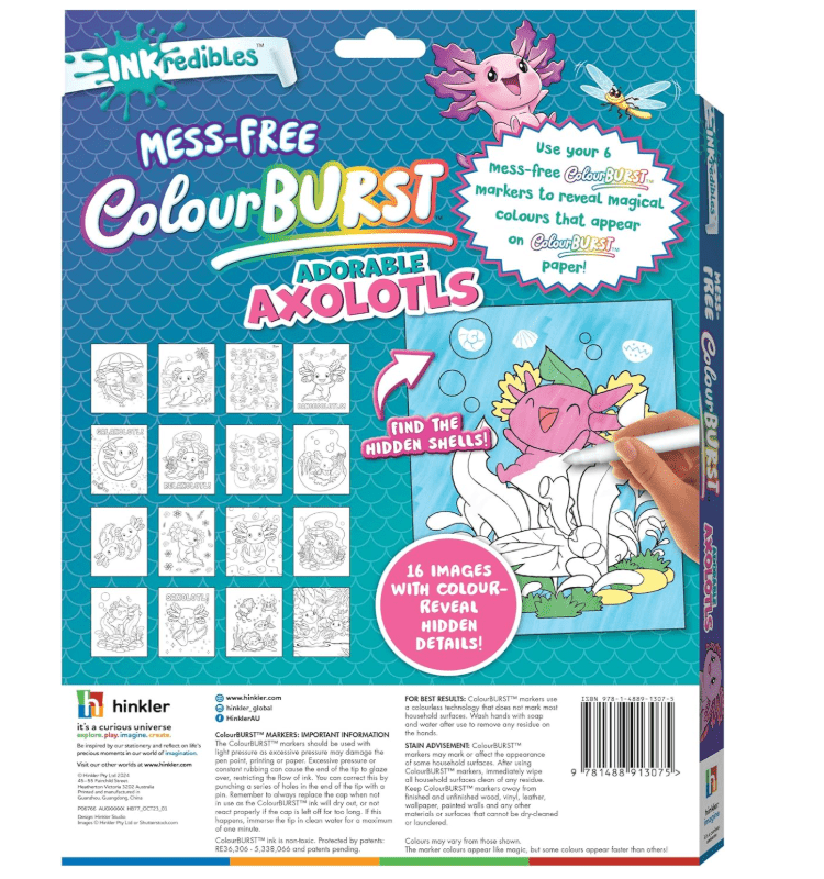 Hinkler Inkredibles Colour Burst Adorable Axolotls 913075 - Colorland Toys