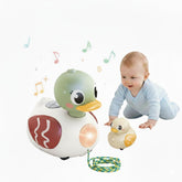 Hola Pull-Along Duck Family Toy for Babies – Interactive Music & Lights - Colorland Toys
