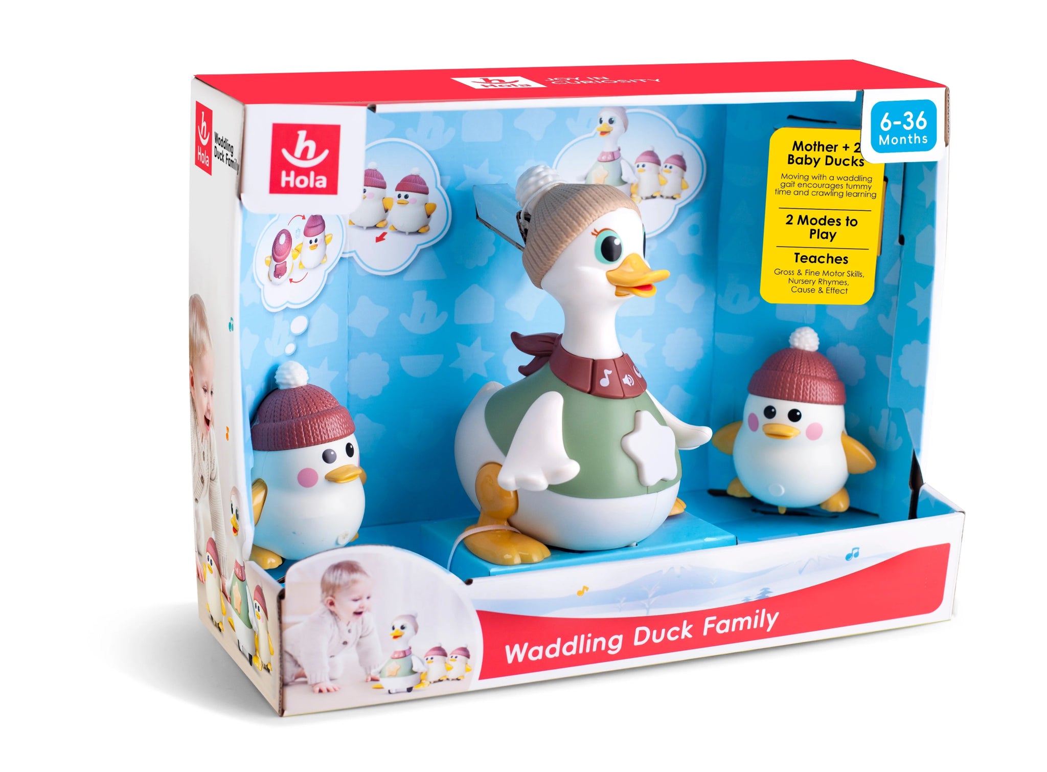 Hola Waddling Duck Family HE9987 - Colorland Toys
