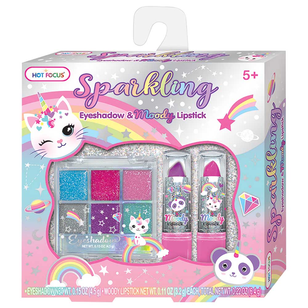 Hot Focus Sparkling Eye Shadow & Moody Lipstick 087UC - Colorland Toys