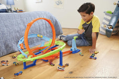 Hot Wheels Action Loop Cyclone Challenge Track Set with 1:64 Scale HTK16 - Colorland Toys