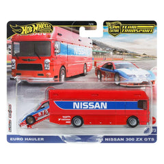 Hot Wheels Car Culture Team Transport - Nissan 300 ZX GTS 1994 & Euro Hauler Truck FLF56/HRV44 - Colorland Toys