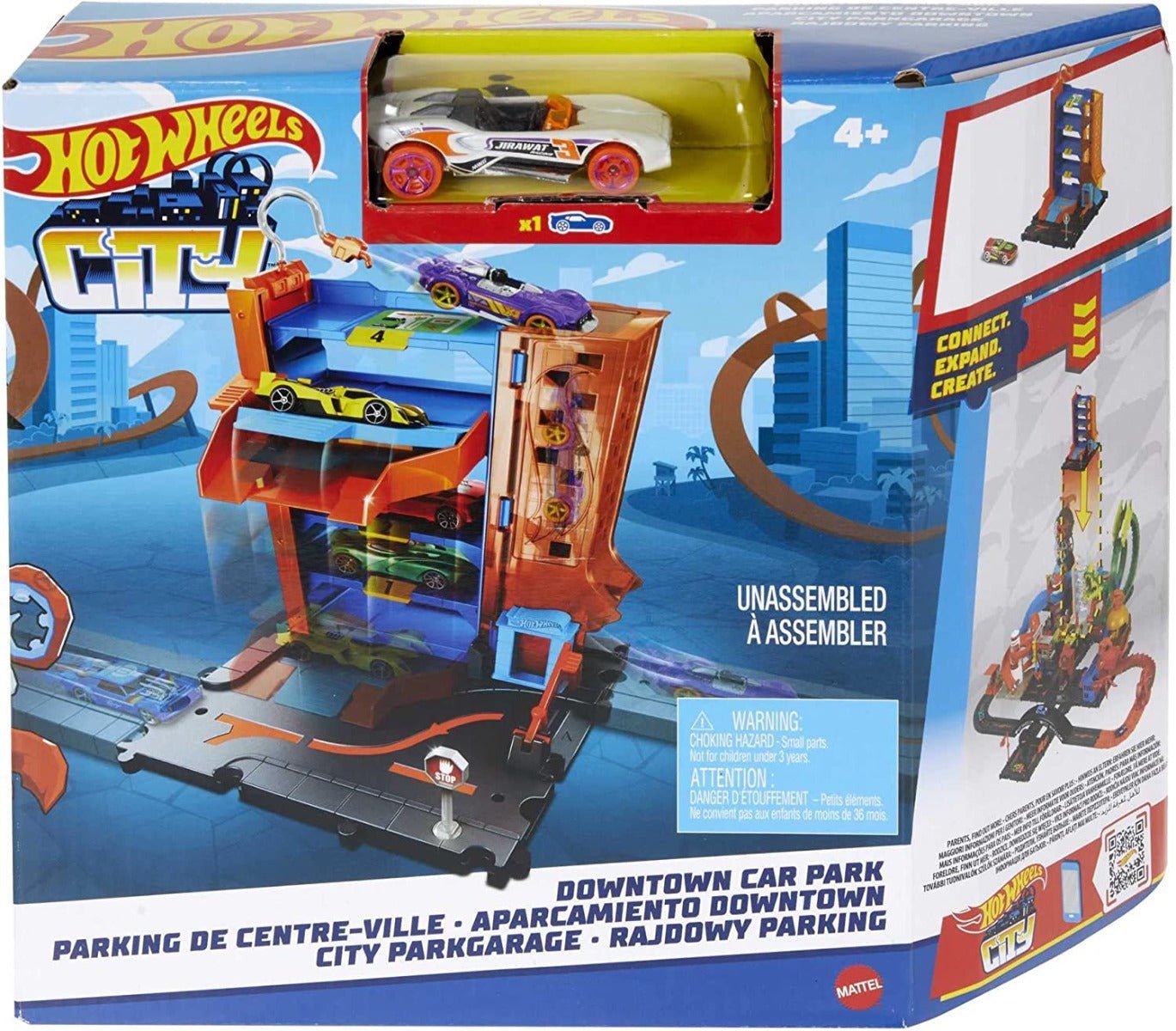 Hot Wheels City Downtown Car Park Playset HDR28 - Colorland Toys