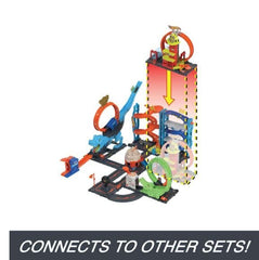 Hot Wheels City Super Loop Fire Station Playset, Track Set With 1 Toy Car - Colorland Toys