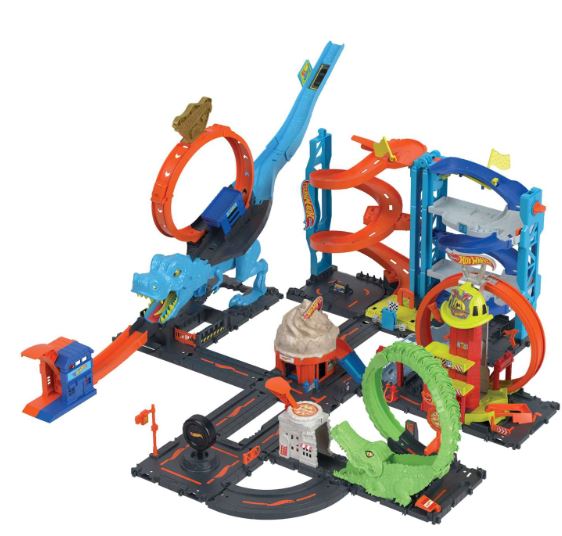 Hot Wheels City Super Loop Fire Station Playset, Track Set With 1 Toy Car - Colorland Toys