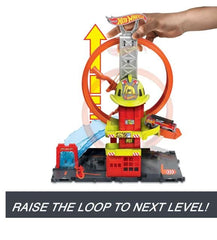 Hot Wheels City Super Loop Fire Station Playset, Track Set With 1 Toy Car - Colorland Toys