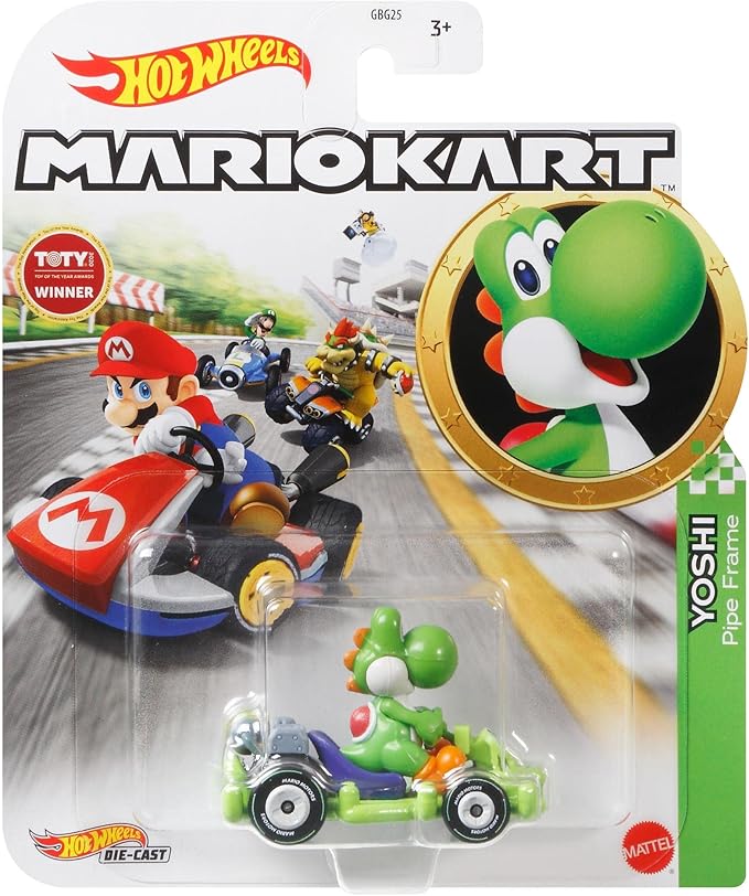 Hot Wheels Mario Kart - Yoshi GRN19/GBG25 - Colorland Toys