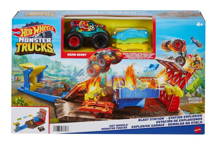 Hot Wheels Monster Truck Blast Station Playset HFB12 - Colorland Toys