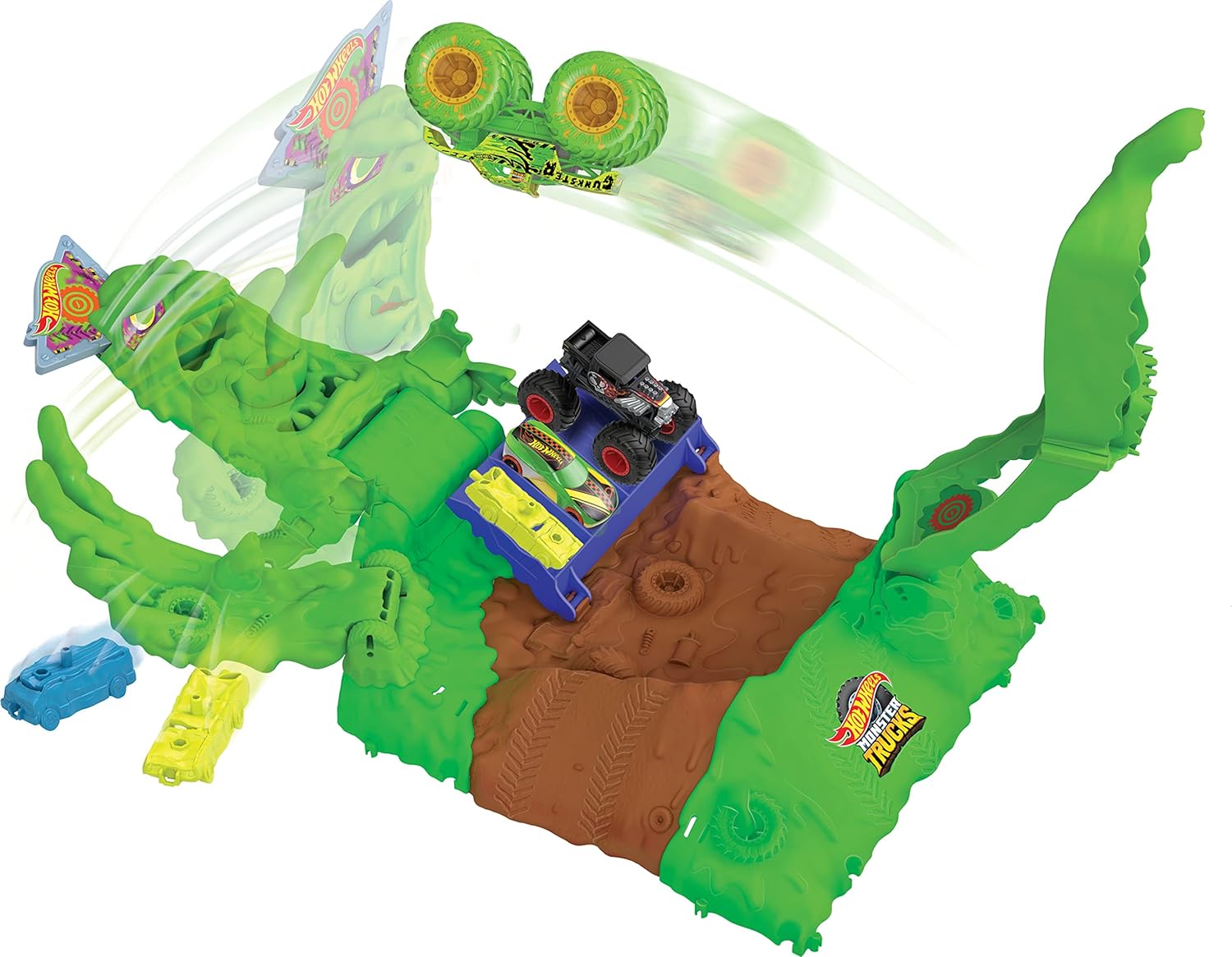 Hot Wheels Monster Trucks Arena Gunkster Ooze Battle HPN72 - Colorland Toys