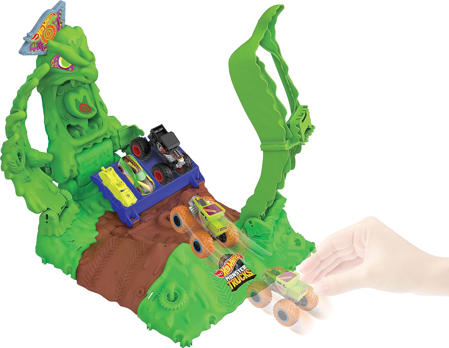 Hot Wheels Monster Trucks Arena Gunkster Ooze Battle HPN72 - Colorland Toys