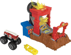 Hot Wheels Monster Trucks Arena Smashers - Fire Crash Challenge HNB90/HNB87 - Colorland Toys