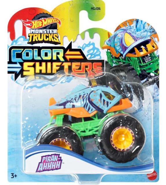 Hot Wheels Monster Trucks Color Shifters Piran - Ahhhh HVH85/JDV93 - Colorland Toys