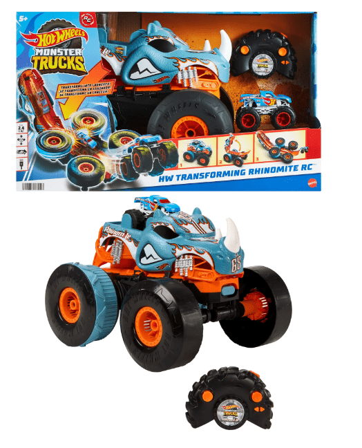 Hot Wheels Monster Trucks Transforming Rhinomite 1:12 HPK27 - Colorland Toys