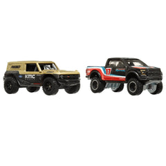 Hot Wheels Premium Car Culture Pack of 2 - Ford Bronco R And '17 Ford F - 150 Raptor HRR77/HBL96 - Colorland Toys