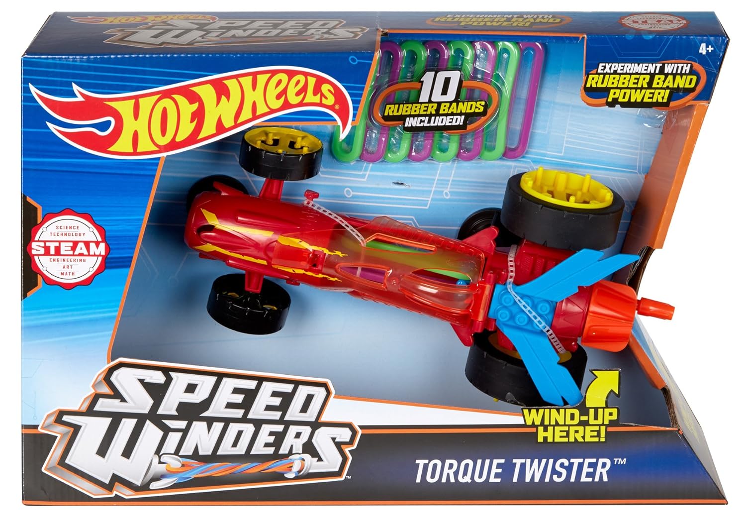 Hot Wheels Speed Winders Torque Twister Vehicle Red DPB63 - Colorland Toys